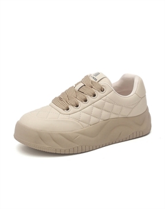 Кеды, скейтборд обувь женская низкая, кремовый Exull q