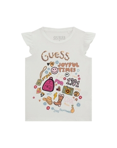 Футболка с принтом, белый Guess