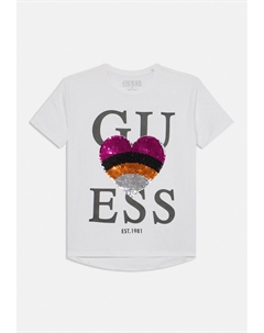 Футболка с принтом JUNIOR HIGH LOW, белый Guess