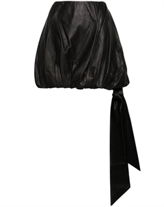 Кожаная мини-юбка Bubble, черный Helmut lang