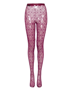 Сетчатые колготки с узором Moonogram, фиолетовый Marine serre