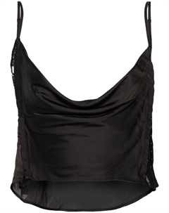 Кружевной топ с драпировкой, черный Y / project