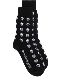 Носки с принтом Skull, черный Alexander mcqueen