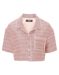 Укороченная рубашка из букле, розовый Amiri