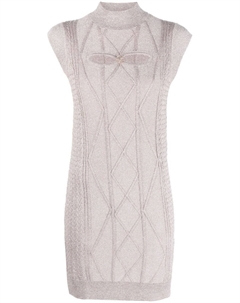 Платье мини с вырезами, серый Liu jo