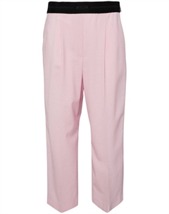 Широкие брюки с логотипом, розовый Msgm