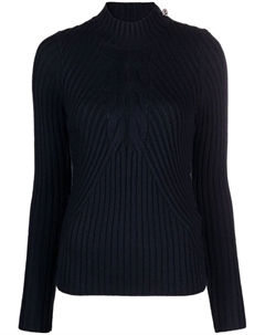 Джемпер в рубчик с высоким воротником, синий Liu jo