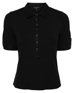 Рубашка поло в рубчик, черный Rag & bone