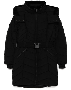 Пальто Chevron 3/4 с поясом, черный Michael michael kors