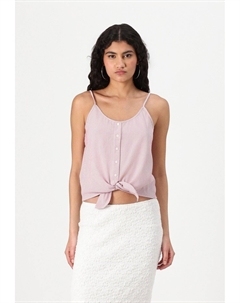 Топ ONLLECEY KNOT SINGLET, светло-розовый Only