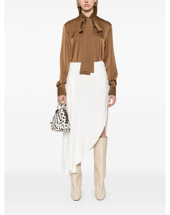 Атласная рубашка, коричневый Alex perry