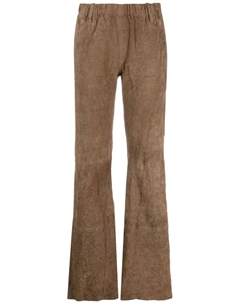 Расклешенные замшевые брюки, коричневый Zadig&voltaire