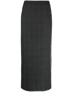Юбка-карандаш в клетку, серый Yohji yamamoto