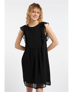 Повседневное платье MIT RÜSCHEN, черный Dreimaster