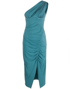 Платье миди со сборками, синий Self-portrait