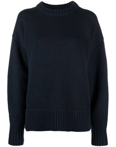 Свитер с объемными рукавами, синий The row