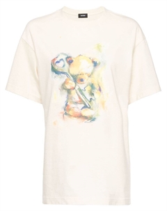 Футболка с принтом, серый We11done