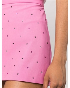 Юбка-шорты с завышенной талией и заклепками, розовый Msgm