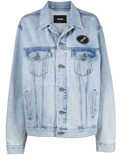 Джинсовая куртка с нашивкой-логотипом, синий We11done