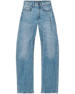 Джинсы с тисненым логотипом, синий Alexander wang