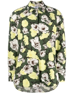 Рубашка с длинными рукавами и цветочным принтом, зеленый Msgm