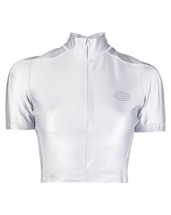 Рашгард с воротником на молнии, серебристый Alexander wang