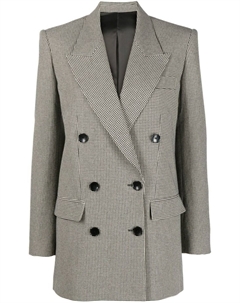 Двубортный блейзер с заостренными лацканами, черный Isabel marant