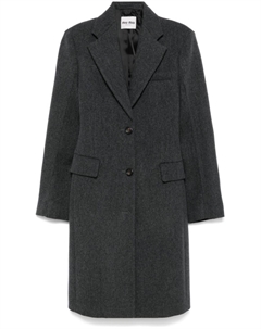 Пальто из вирджинской шерсти, серый Miu miu