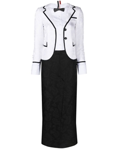 Платье с эффектом тромплей, белый Thom browne