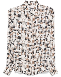 Рубашка с геометрическим принтом, белый Liu jo