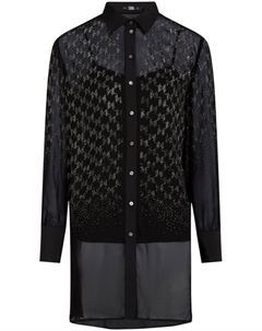 Рубашка со стразами, черный Karl lagerfeld