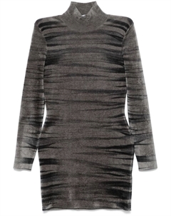 Мини-платье с анималистичным принтом от, серый Alexander wang