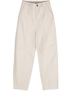 Зауженные кожаные брюки, белый Eleventy