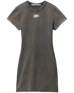 Платье-футболка Shrunken длины мини, серый Alexander wang