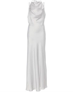 Платье макси с воротником-хомутиком, серый Y / project