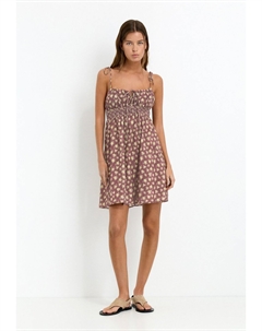 Повседневное платье STRAPPY SMOCKED, бургундия Pull & bear