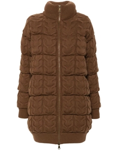 Пуховик крупной вязки, коричневый Max mara