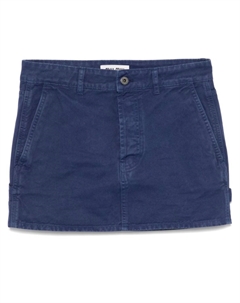 Мини-юбка с аппликацией логотипа, синий Miu miu