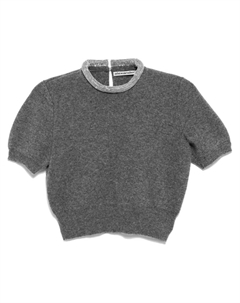 Футболка с кристаллами, серый Alexander wang