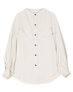 Твиловая рубашка без воротника, нейтральный цвет Toga