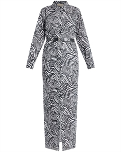 Платье-рубашка из органического хлопка с принтом зебры, черный Michael michael kors