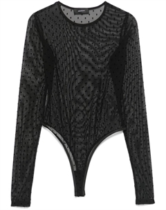 Боди в горошек, черный Wardrobe.nyc