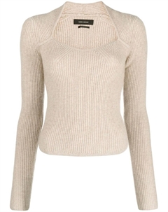 Джемпер Bailey с вырезом в форме сердца, нейтральный цвет Isabel marant