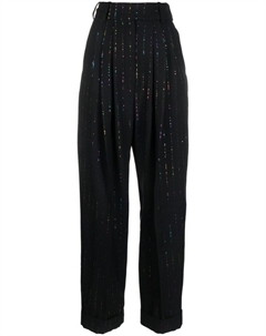 Брюки с завышенной талией и пайетками, черный Alexandre vauthier