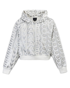 Укороченное худи с монограммой, белый Marc jacobs