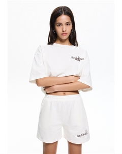 Шорты RUN BRUNCH - Tracksuit bottoms, белый Pull & bear