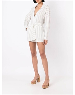 Полосатая рубашка с заостренным воротником, белый Amir slama