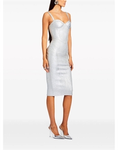 Retrofete платье миди Zora без рукавов, серебристый