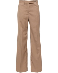 Шерстяные брюки со складками, коричневый Paul smith