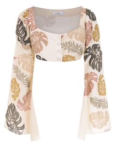 Укороченная Блузка с принтом, бежевый Amir slama